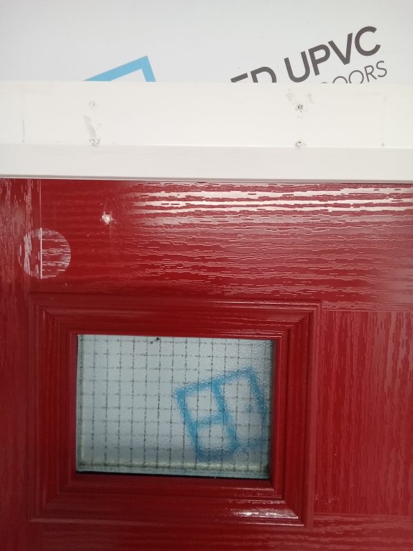 Used Red Composite Front Door 890mm x 2000mm 0803 - Image 4