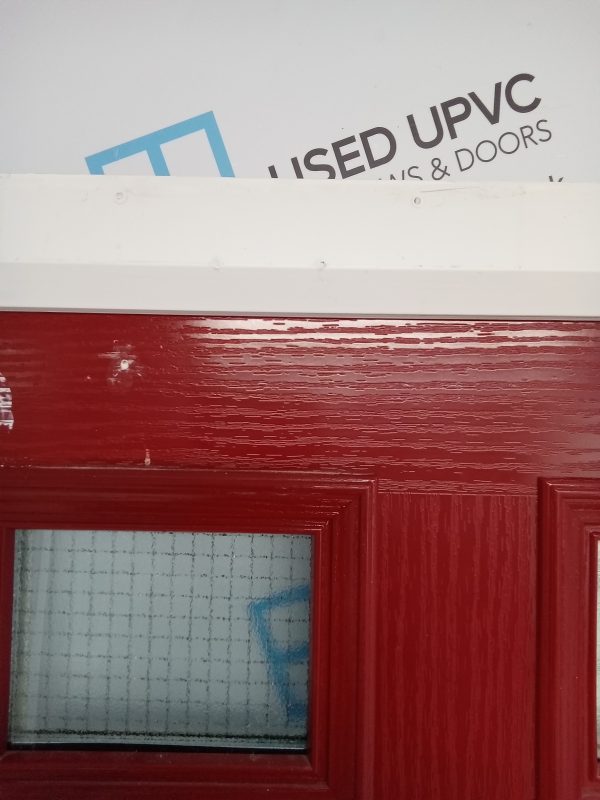 Used Red Composite Front Fire Door 820mm x 1980mm 0804 - Image 5