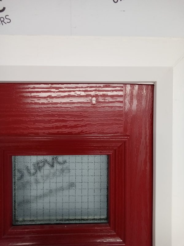 Used Red Composite Front Fire Door 820mm x 1980mm 0804 - Image 4