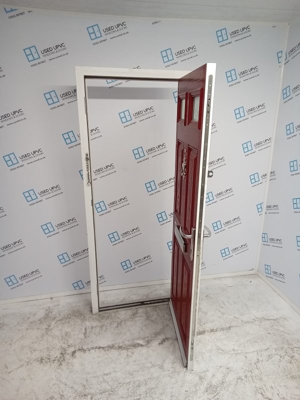 Used Red Composite Front Fire Door 820mm x 1980mm 0804 - Image 3