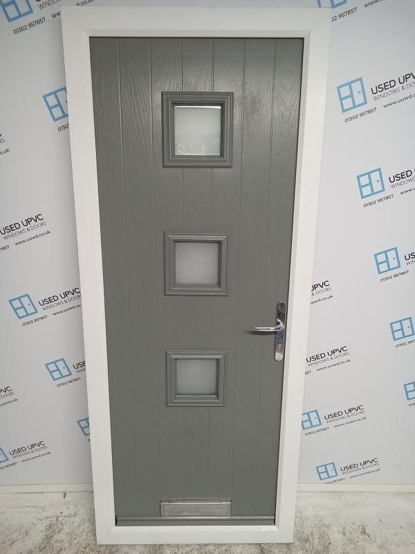 Brand New Slate Grey Composite Front Door 865mm x 2090mm C206