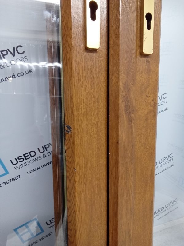 Used Oak Upvc French Doors 1340mm x 2090mm EA6A - Image 7
