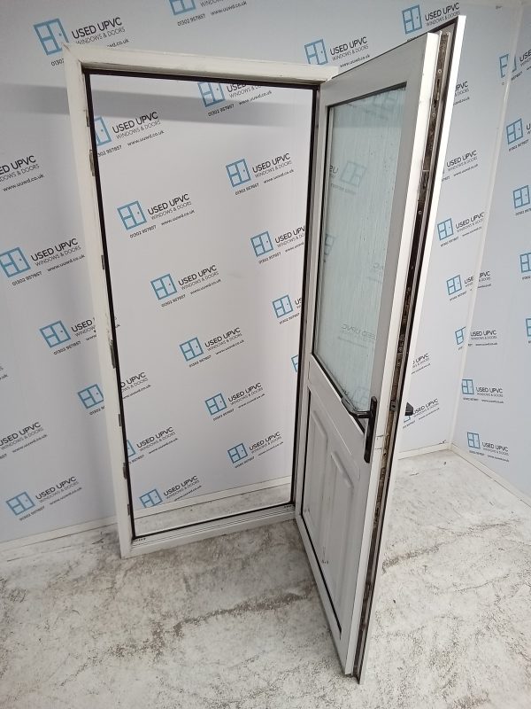 Used White Upvc Back Door 920mm x 2025mm 0571 - Image 3