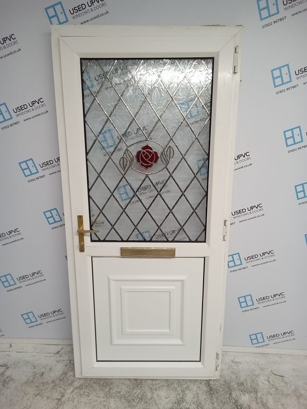 Used White Upvc Front Door 935mm x 2055mm C11D62 - Image 2