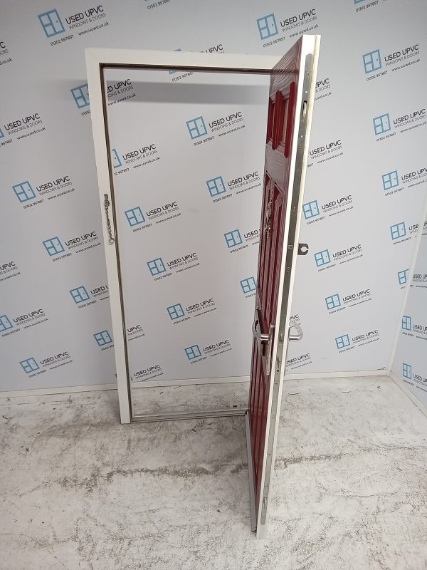 Used Red Composite Front Door 890mm x 1965mm C11D31 - Image 3