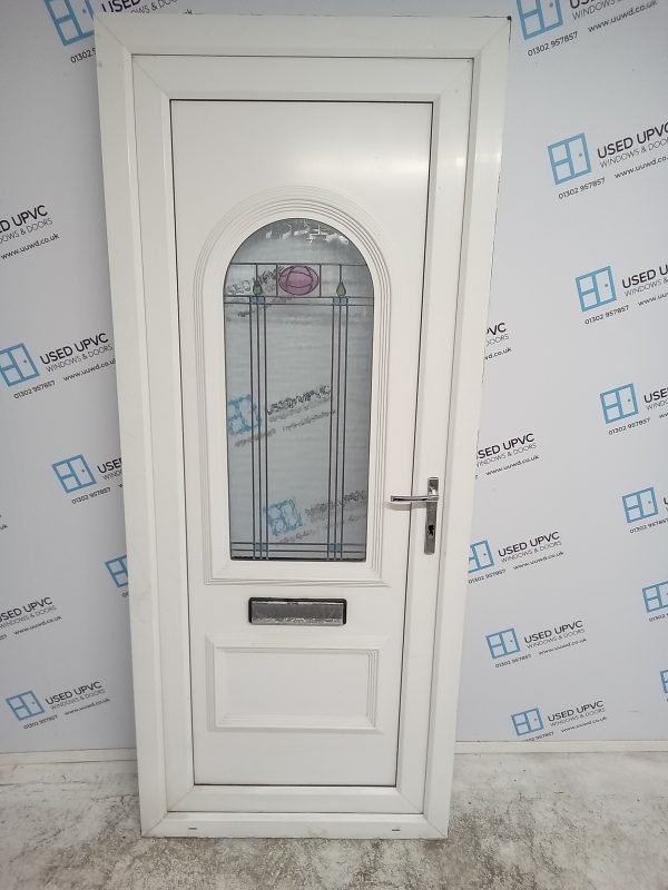 Used White Upvc Front Door 885mm x 2100mm 0560