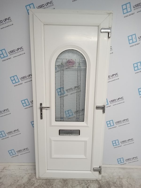 Used White Upvc Front Door 885mm x 2100mm 0560 - Image 2