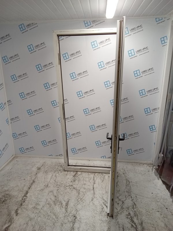 Used White Upvc Back Door 895mm x 2180mm 0814 - Image 3
