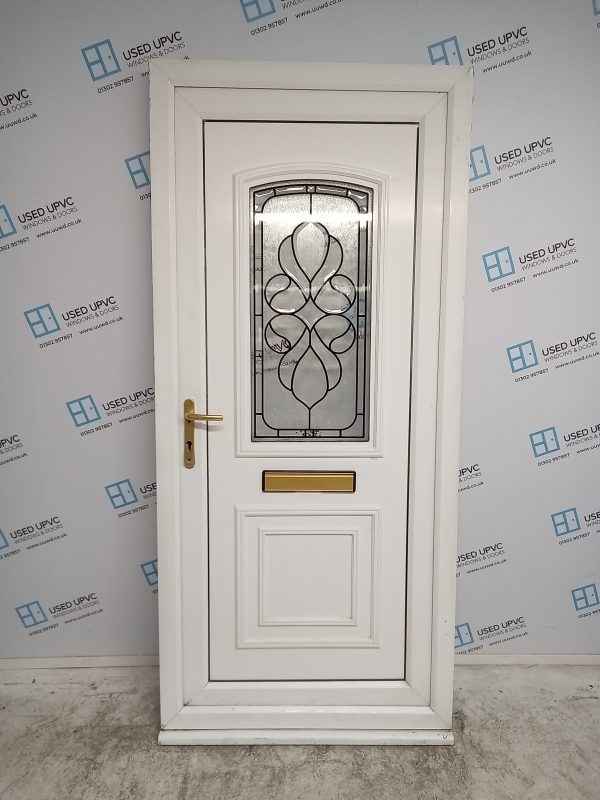 Used White Upvc Front Door 955mm x 2120mm 0469