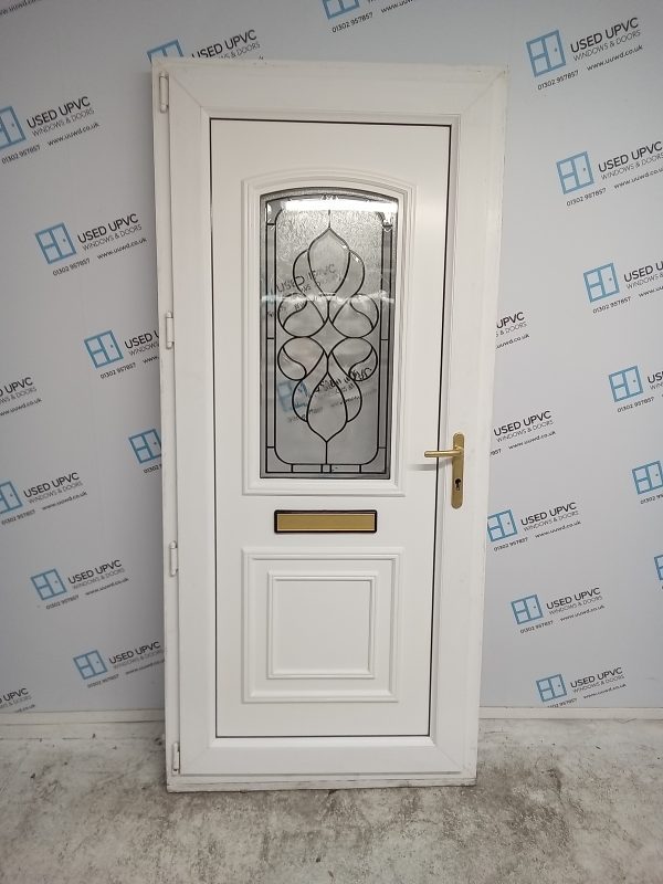 Used White Upvc Front Door 955mm x 2120mm 0469 - Image 2