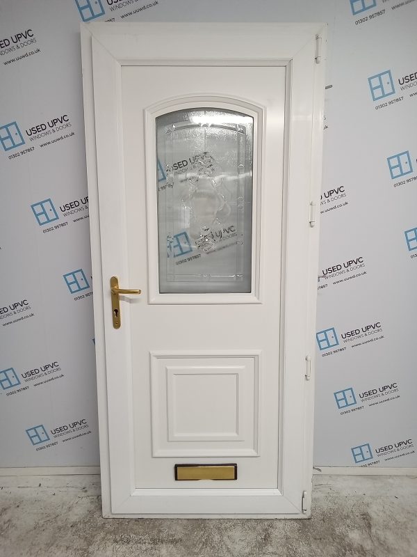 Used White Upvc Front Door 925mm x 2040mm 0750 - Image 2