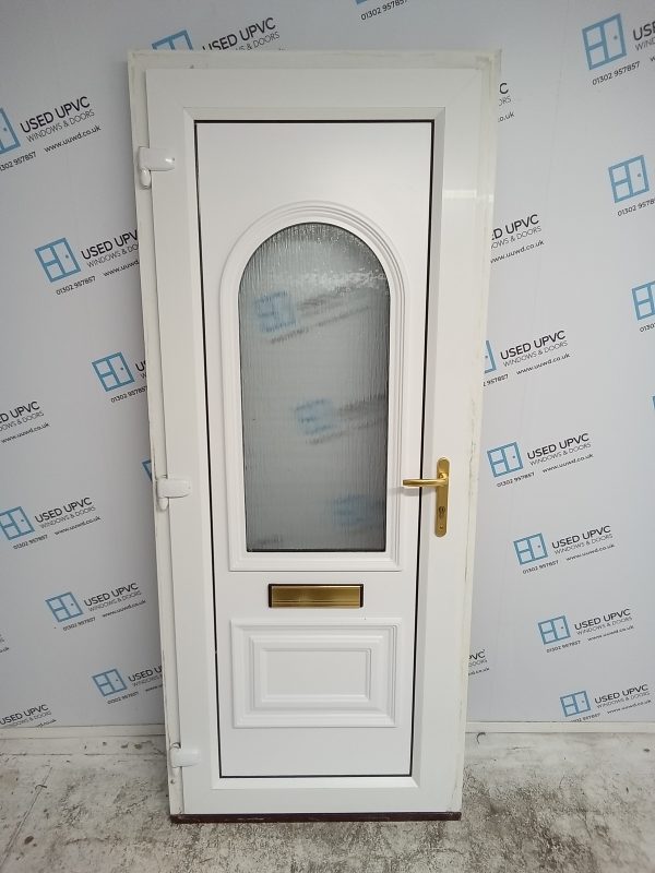 Used Woodgrain Upvc Front Door 885mm x 2125mm 0209 - Image 2