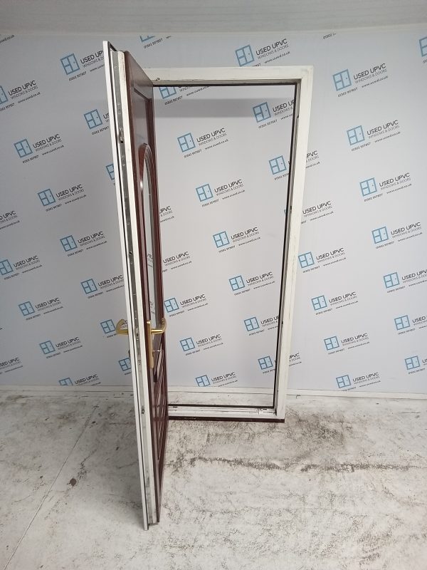 Used Woodgrain Upvc Front Door 885mm x 2125mm 0209 - Image 3