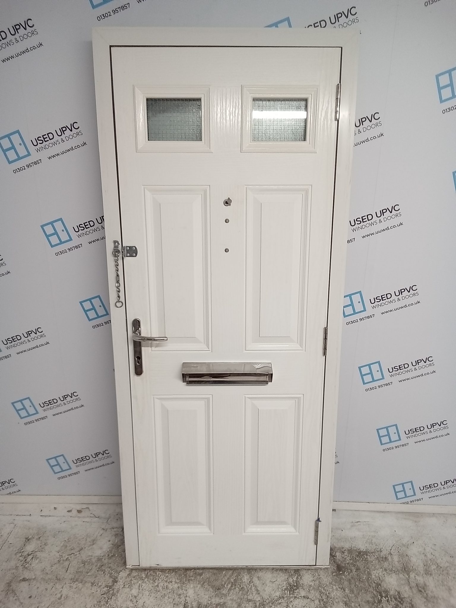 Used Black Composite Front Fire Door Mm X Mm Used Upvc Windows Doors