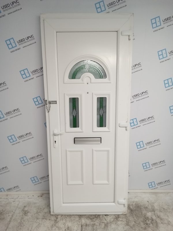 Used White Upvc Front Door 920mm x 2225mm 0775 - Image 2