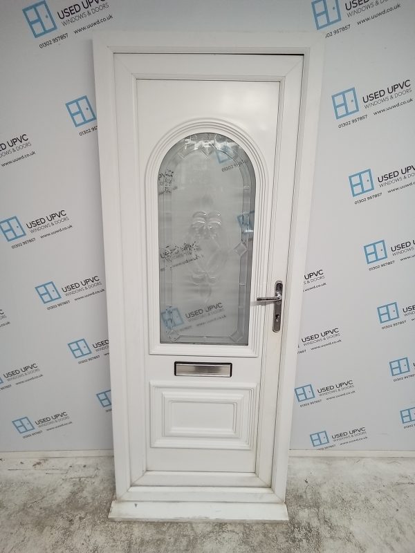 Used White Upvc Front Door 825mm x 2080mm 0091
