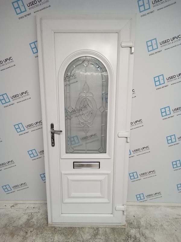 Used White Upvc Front Door 825mm x 2080mm 0091 - Image 2