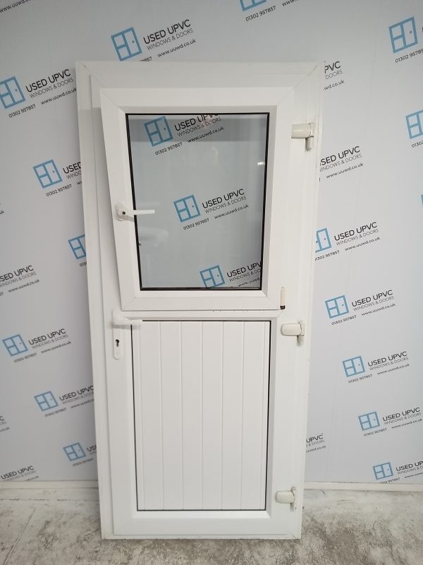 Used White Upvc Stable Back Door 930mm x 2055mm (reduce to 900mm) 0352 - Image 6