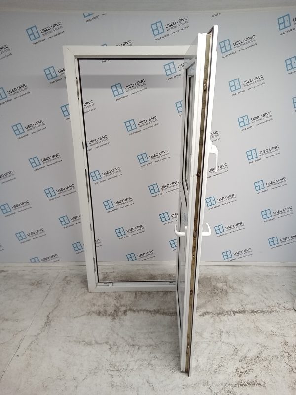 Used White Upvc Stable Back Door 930mm x 2055mm (reduce to 900mm) 0352 - Image 3