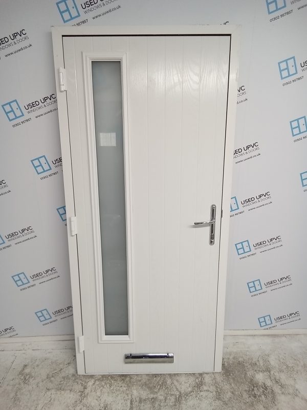 Used Blue Composite Front Door 940mm x 2035mm 0218 - Image 2