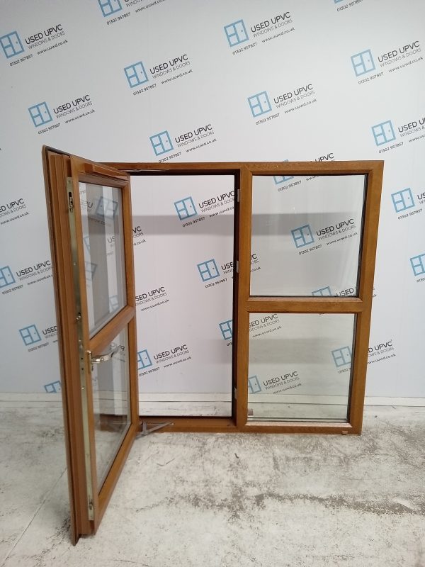 Used Oak Upvc Window 1195mm x 1195mm LW0003 - Image 3