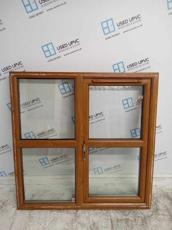 Used Oak Upvc Window 1195mm x 1195mm LW0003 - Image 2