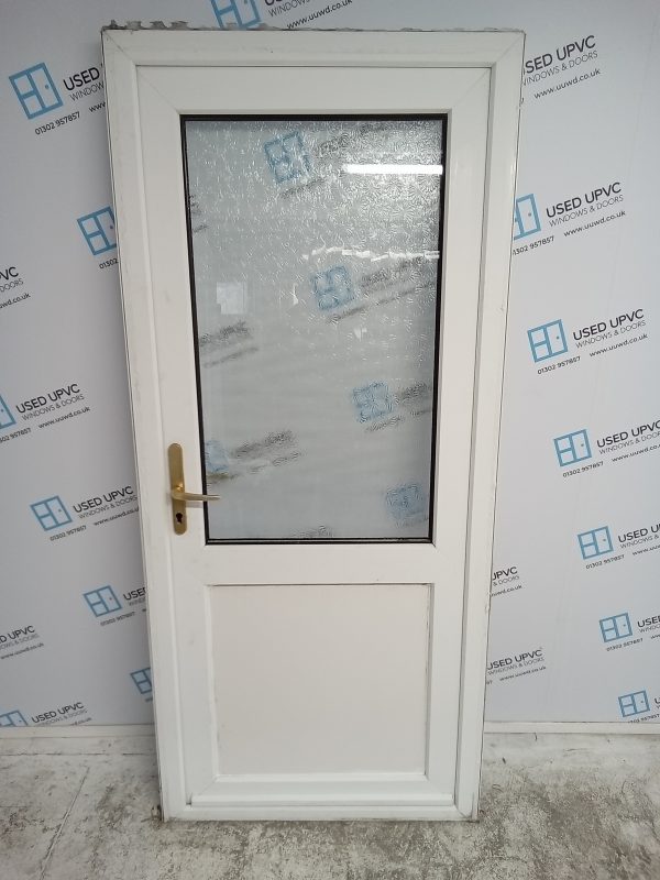 Used White Upvc Back Door 925mm x 2060mm 0079