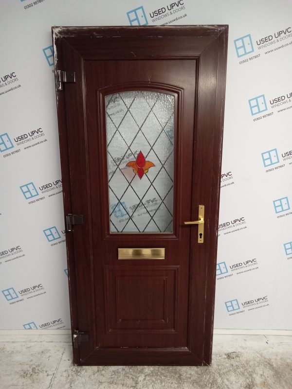 Used Rosewood Upvc Front Door 925mm x 2075mm 0224 - Image 2