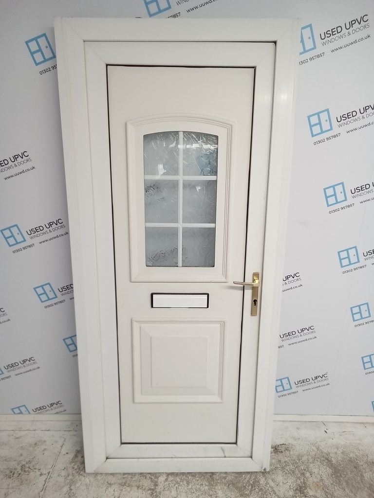 Used White Upvc Front Door 925mm x 2045mm (reduce to 880mm) 0200 | Used ...