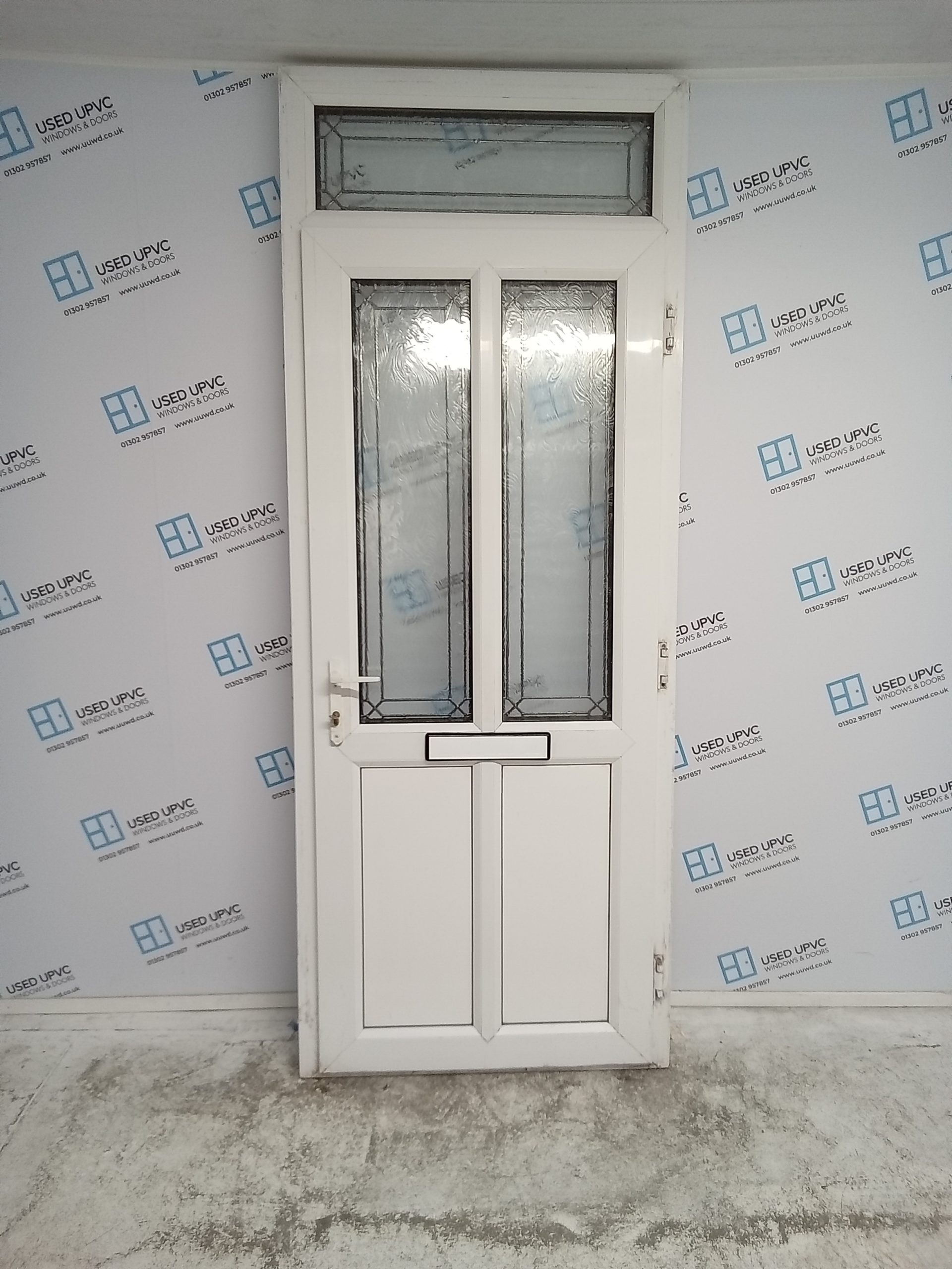 Used White Upvc Front Door And Toplight 930mm X 2390mm 0736 | Used UPVC ...