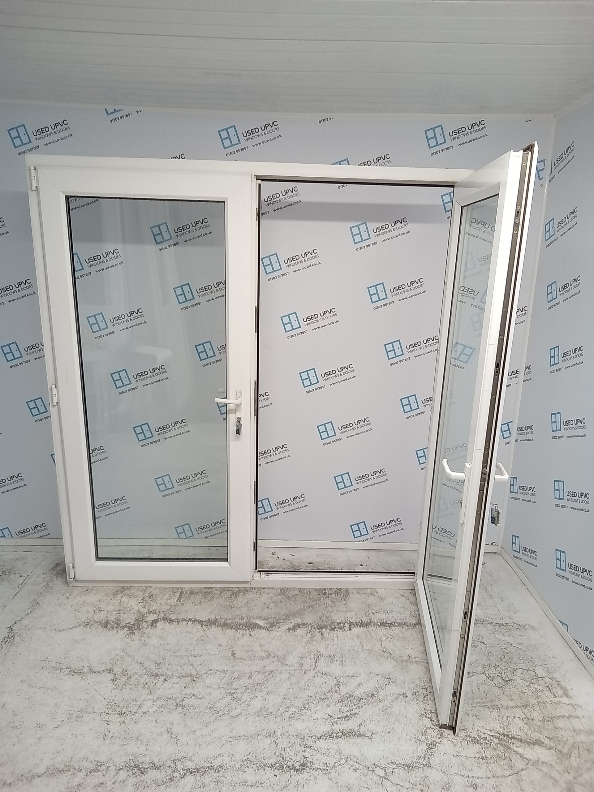 Used White Upvc French Doors 1900mm x 2080mm EA1 | Used UPVC Windows ...