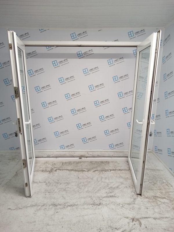 Used White Upvc French Doors 1900mm x 2080mm EA1 - Image 4