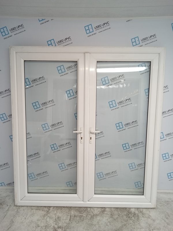 Used White Upvc French Doors 1900mm x 2080mm EA1 - Image 2