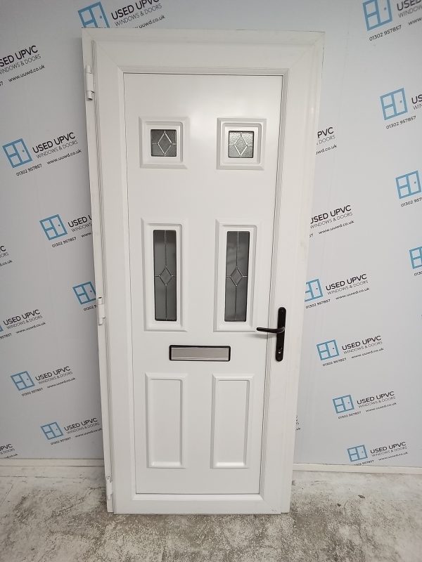 Used Black Upvc Front Door 875mm x 2075mm 0170 - Image 2