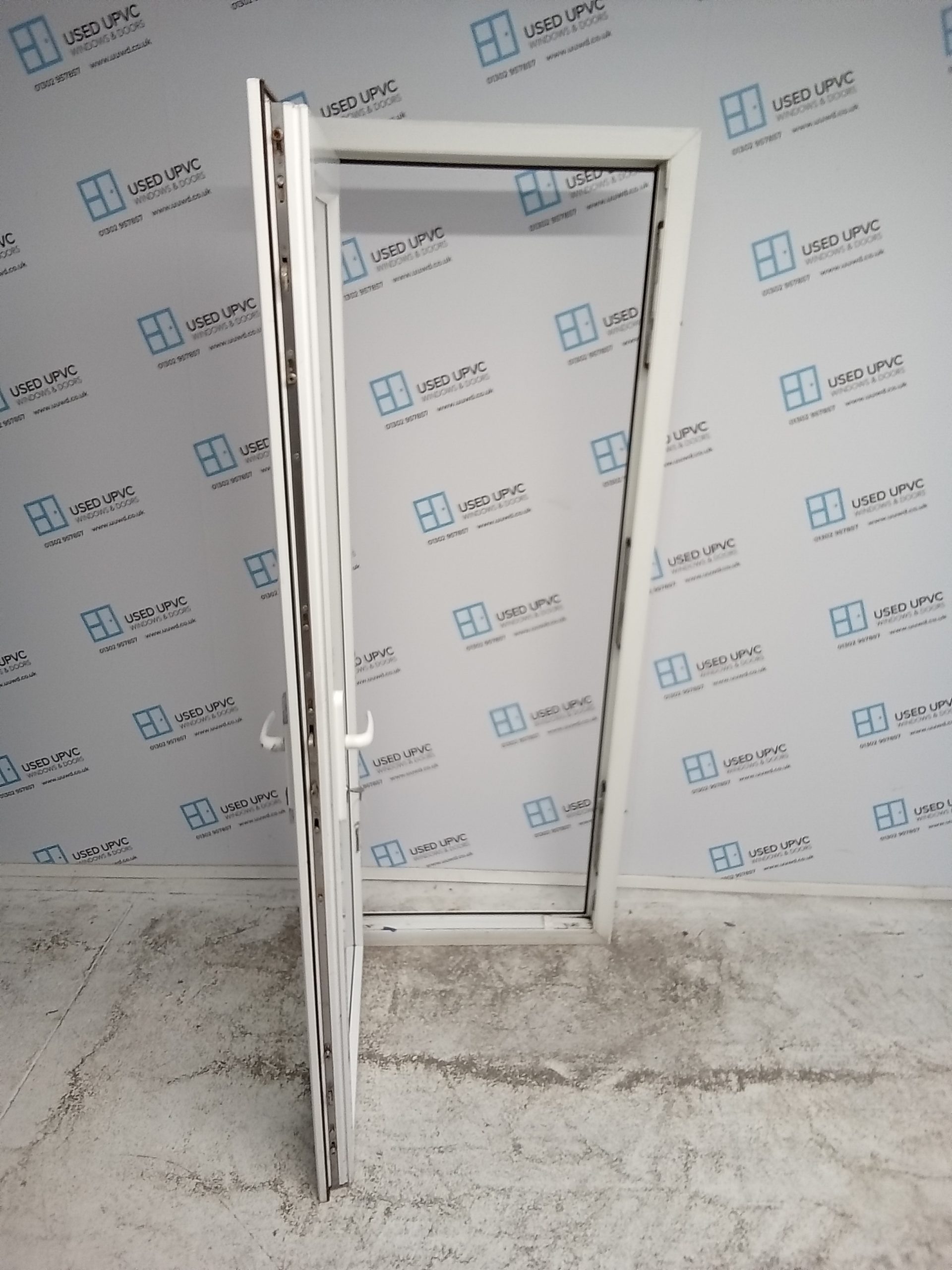 Used White Upvc Full Glass Back Door (outwards opening) 800mm x 2045mm ...