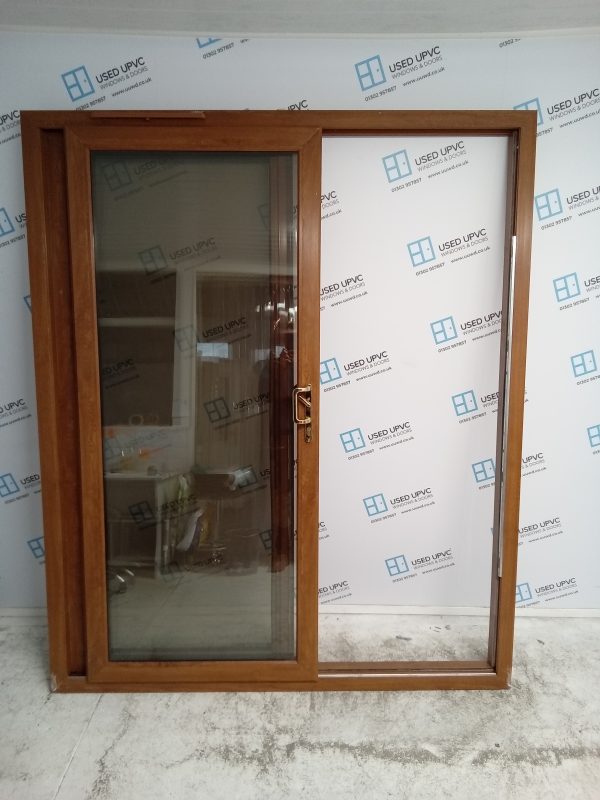 Used Oak Upvc Sliding Patio Doors 1815mm x 2170mm EA1A - Image 4