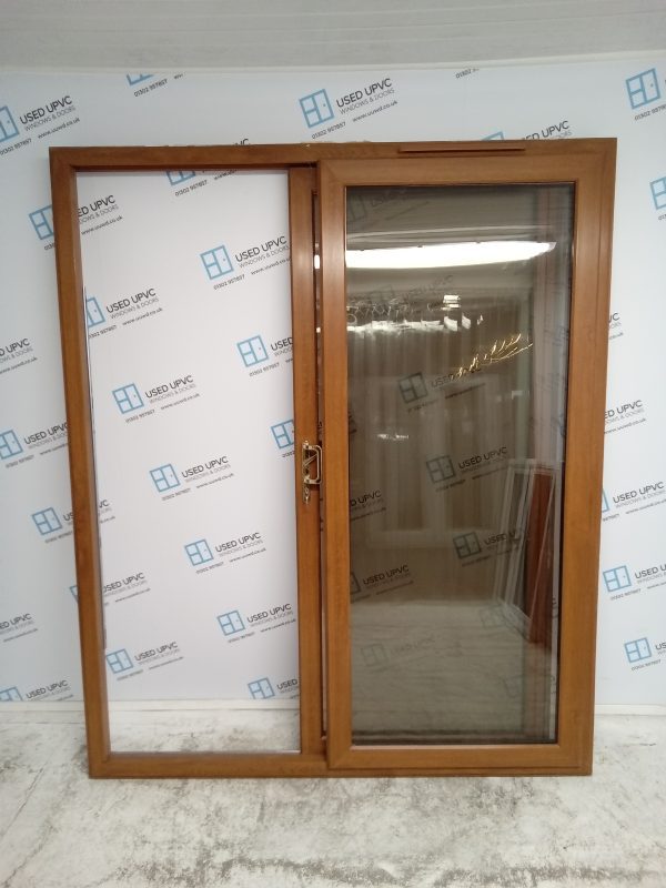 Used Oak Upvc Sliding Patio Doors 1815mm x 2170mm EA1A - Image 3