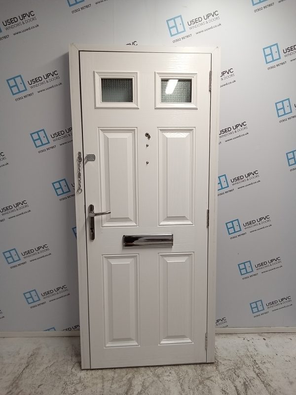 Used Upvc Anthracite Grey Composite Front Fire Door 860mm x 1950mm 0294 - Image 2