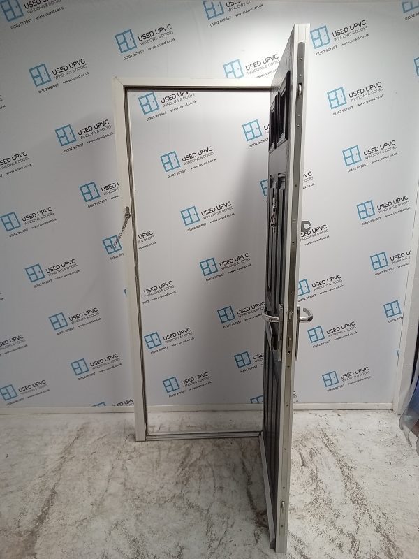 Used Upvc Anthracite Grey Composite Front Fire Door 860mm x 1950mm 0294 - Image 3