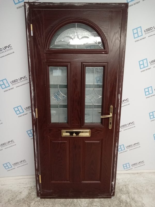 Used Rosewood Composite Front Door 920mm x 2070mm 0352 - Image 2