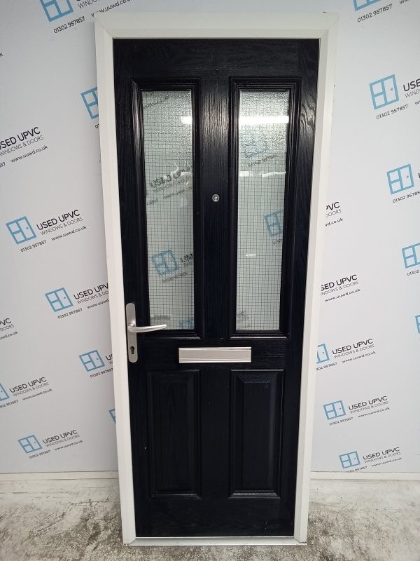 Used Blue Composite Front Door 805mm x 2085mm 0389