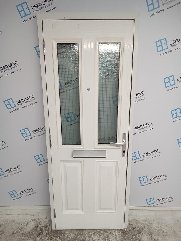 Used Blue Composite Front Door 805mm x 2085mm 0389 - Image 2