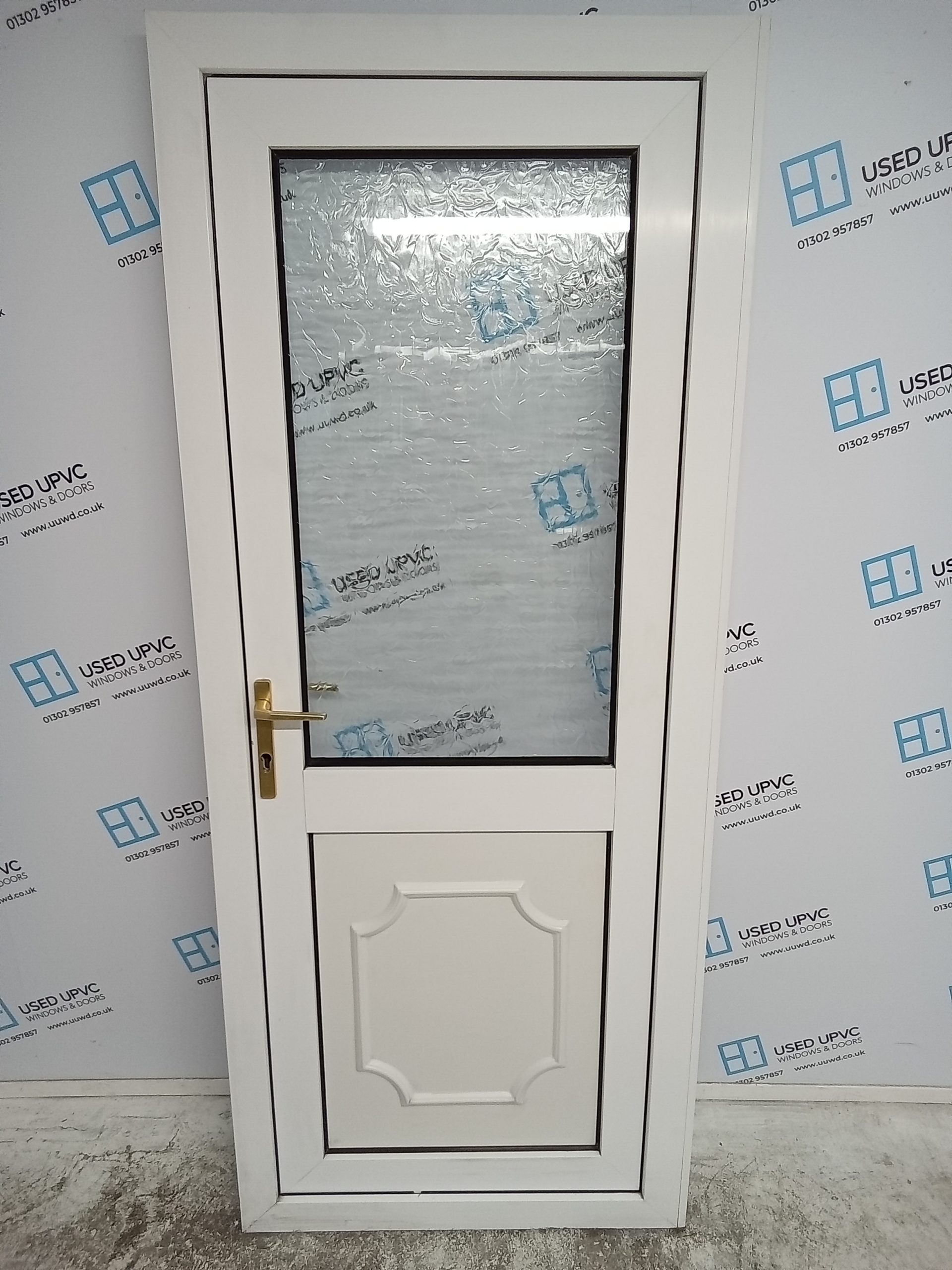 Used White Upvc Back Door 850mm x 2045mm (reduce to 835mm) 0391 | Used ...