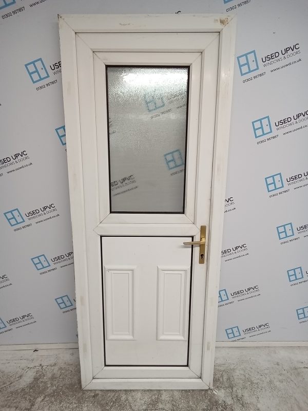 Used White Upvc Stable Back Door 800mm x 2040mm 0421
