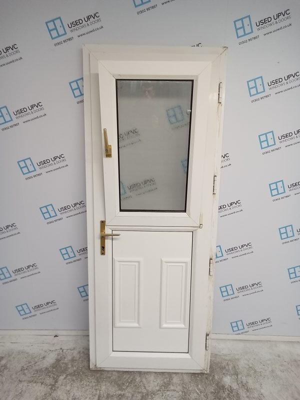Used White Upvc Stable Back Door 800mm x 2040mm 0421 - Image 7