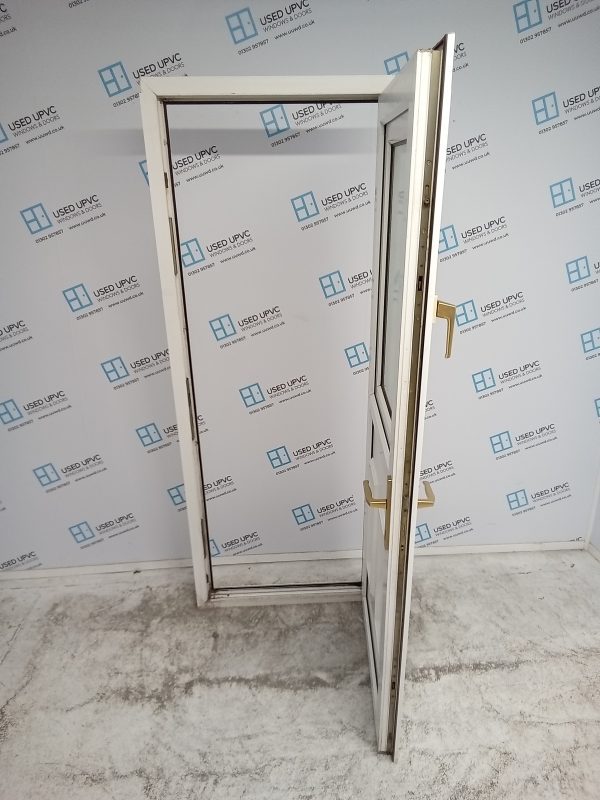 Used White Upvc Stable Back Door 800mm x 2040mm 0421 - Image 3
