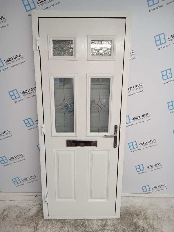Used Blue Composite Front Door 840mm x 2060mm 0432 - Image 2