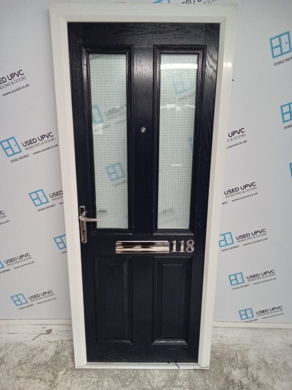Used Blue Composite Front Door 840mm x 2005mm 0582