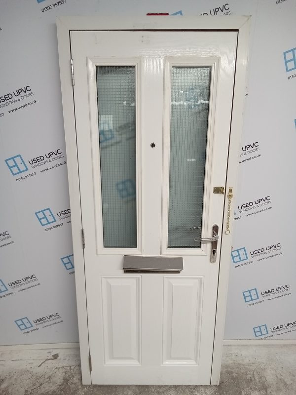 Used Blue Composite Front Door 840mm x 2005mm 0582 - Image 2