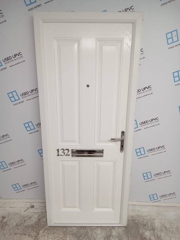 Used White Composite Front Door 840mm x 2015mm 0697